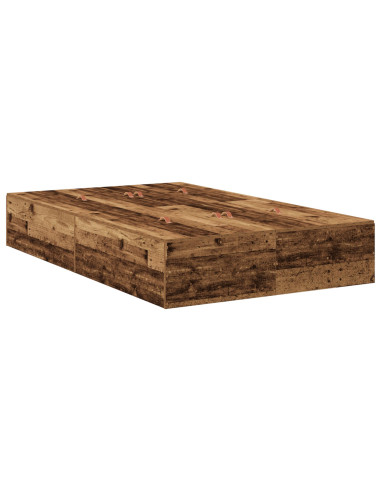 Struttura letto con contenitore Legno vecchio 120 x 200 cm