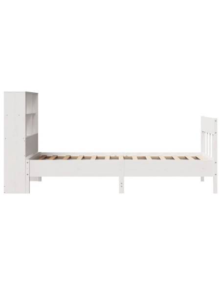 Giroletto senza Materasso Bianco 90x200 cm Legno Massello Pino