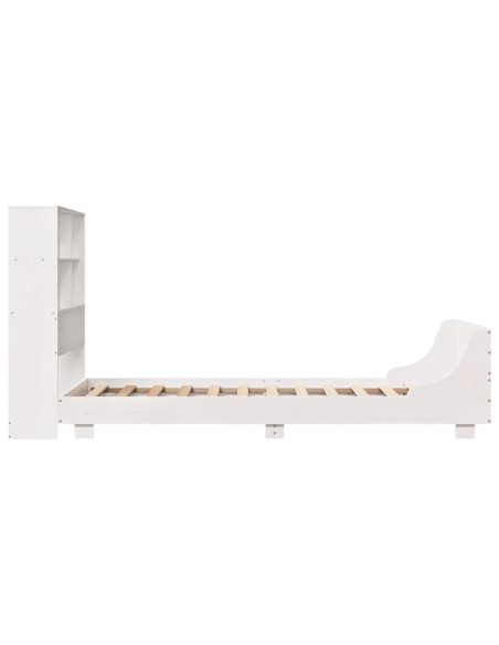 Giroletto senza Materasso Bianco 90x200 cm Legno Massello Pino