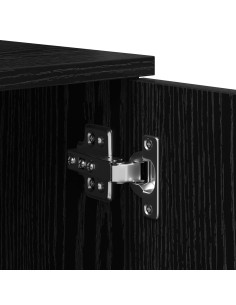 Struttura del letto Rovere Nero 90 x 200 cm Legno multistrato 2