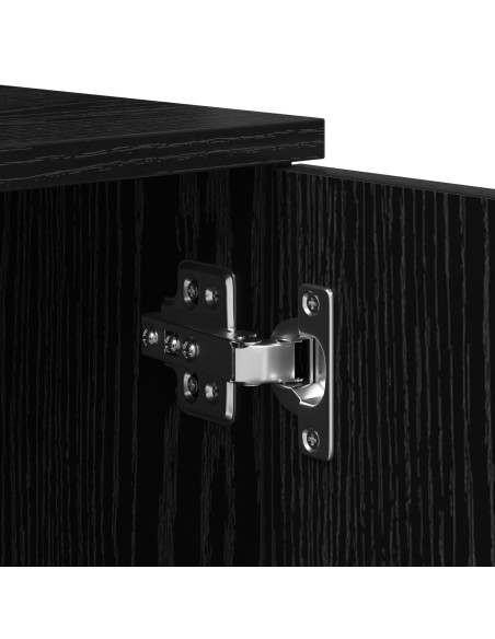 Struttura del letto Rovere Nero 90 x 200 cm Legno multistrato