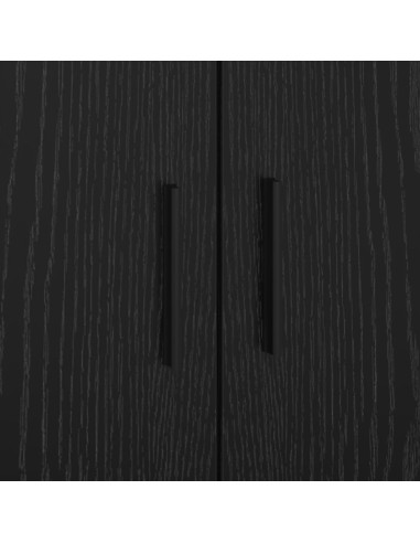 Struttura del letto Rovere Nero 90 x 200 cm Legno multistrato