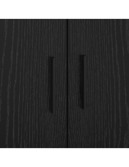 Struttura del letto Rovere Nero 90 x 200 cm Legno multistrato