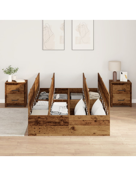 Struttura letto con contenitore in legno vecchio 120x200 cm