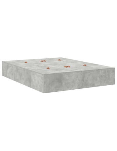 Struttura letto con contenitore Grigio cemento 135 cm