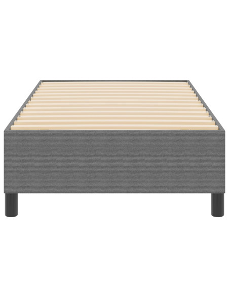 Letto Box Spring Grigio chiaro 90x200 cm Tessuto corduroy