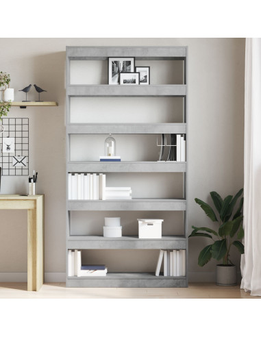 Armadio per Libri Grigio cemento 100 x 30 x 198 cm