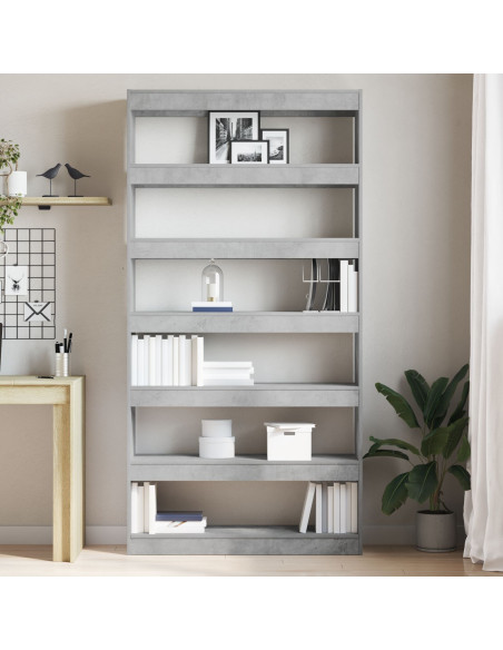 Armadio per Libri Grigio cemento 100 x 30 x 198 cm