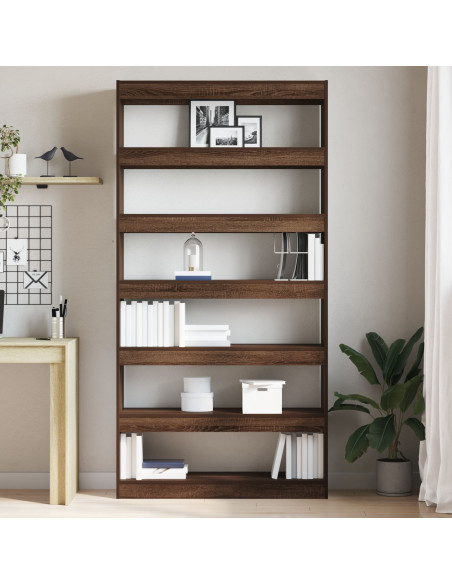 Libreria Rovere Marrone Legno ingegnerizzato 100 x 30 x 198 cm