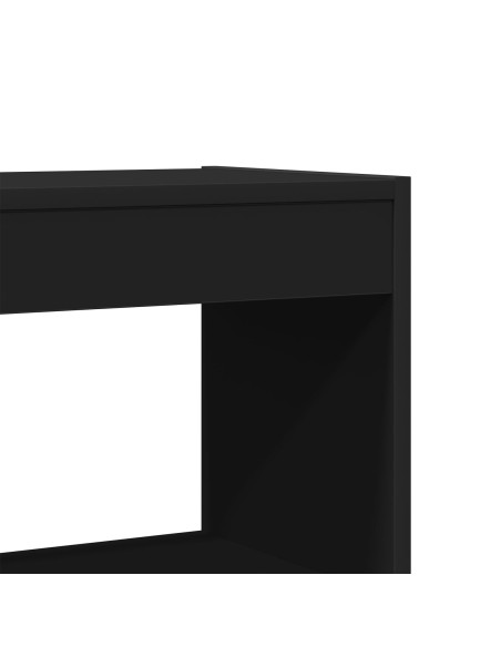 Libreria Nera Legno ingegnerizzato 100 x 30 x 198 cm Libreria
