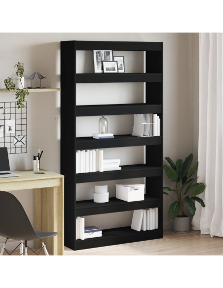 Armadio per Libri Nero 100 x 30 x 198 cm Legno multistrato