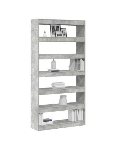 Armadio per Libri Grigio cemento 100 x 30 x 198 cm