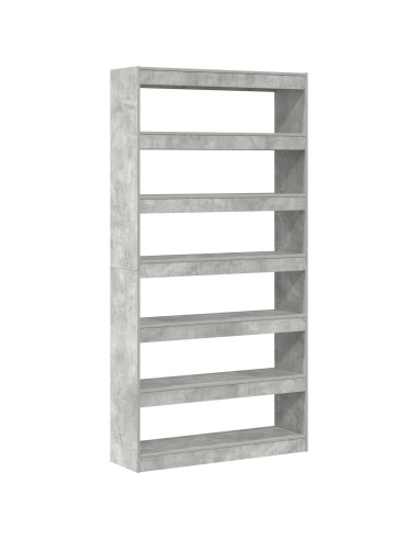 Armadio per Libri Grigio cemento 100 x 30 x 198 cm