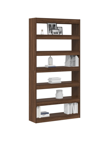 Libreria Rovere Marrone Legno ingegnerizzato 100 x 30 x 198 cm
