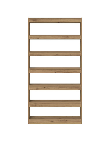 Armadio per Libri Rovere Nero 100 x 30 x 198 cm