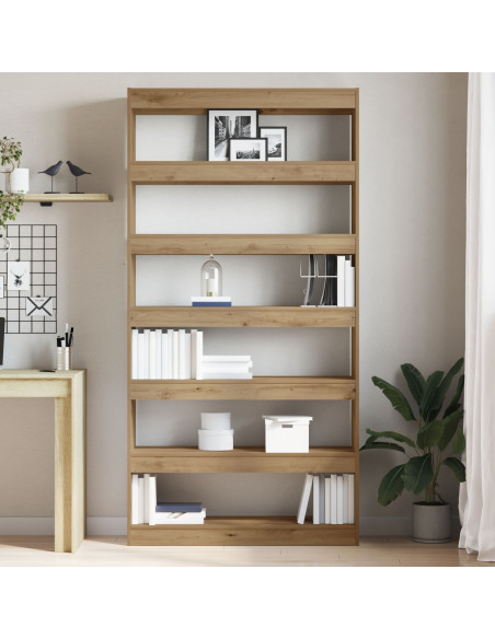 Armadio per Libri Rovere Nero 100 x 30 x 198 cm