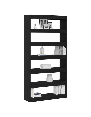 Armadio per Libri Nero 100 x 30 x 198 cm Legno multistrato