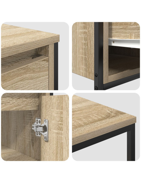 Set di Mobili per Bagno 3 Pezzi Rovere Sonoma Legno Ingegnerizzato