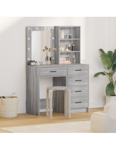 Tavolo da Trucco con cassetto 2 pcs Grigio 50 x 41 x 135 cm