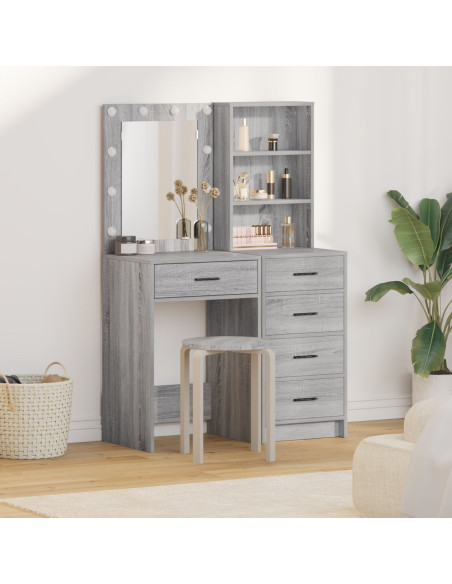 Tavolo da Trucco con cassetto 2 pcs Grigio 50 x 41 x 135 cm