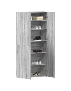 Mobile per scarpe Grigio 80 x 35.5 x 180 cm Legno multistrato 2