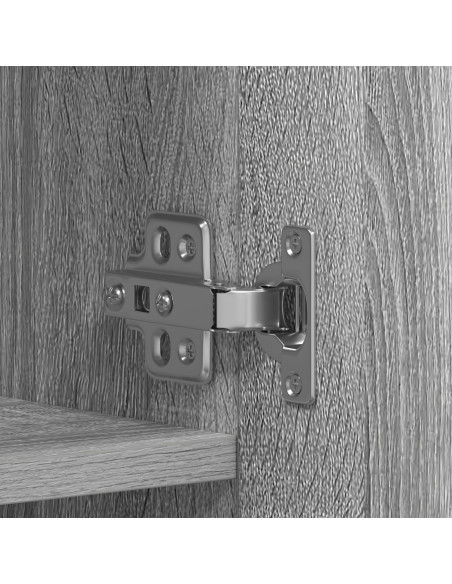 Mobile per scarpe Grigio 80 x 35.5 x 180 cm Legno multistrato