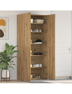 Mobile per scarpe Marrone 80 x 35.5 x 180 cm Legno multistrato 2