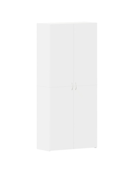 Mobile per Scarpe  Bianco 80x35.5x180 cm Legno Ingegnerizzato