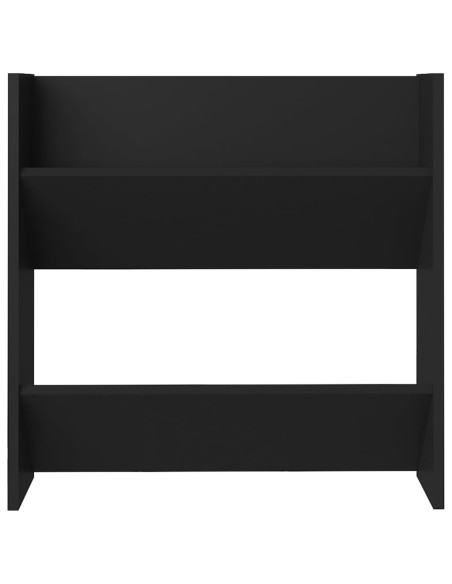 Scarpiera a Muro Nera 60x18x60 cm in Legno Multistrato