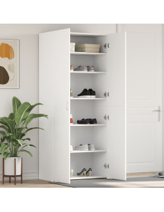 Mobile per scarpe Bianco 80 x 35.5 x 180 cm Legno multistrato 2