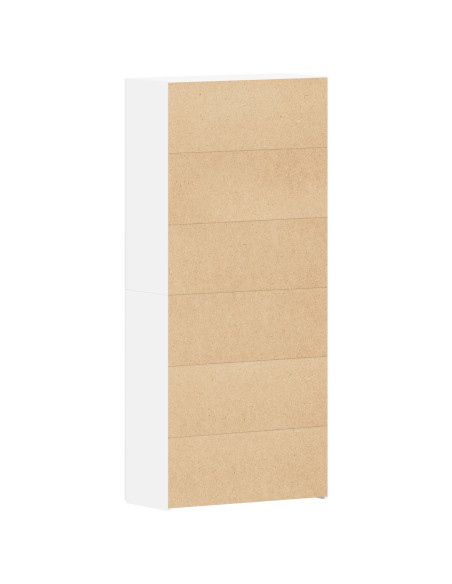 Mobile per Scarpe  Bianco 80x35.5x180 cm Legno Ingegnerizzato