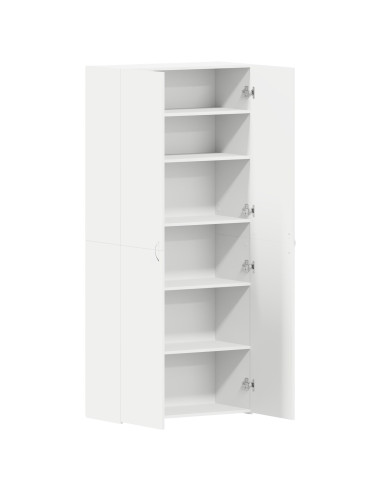 Mobile per scarpe Bianco 80 x 35.5 x 180 cm Legno multistrato