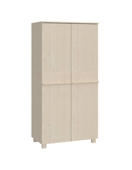 Armadio HAMAR Miele 89x50x180 cm in Legno Massello di Pino