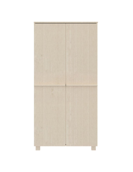 Armadio HAMAR Miele 89x50x180 cm in Legno Massello di Pino