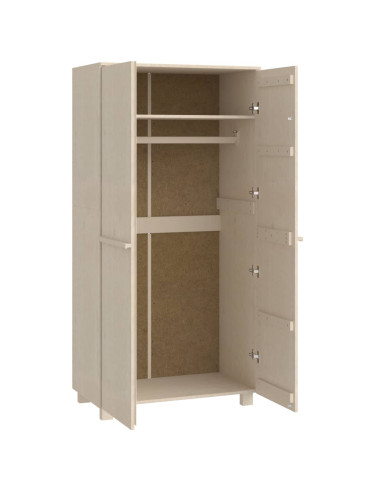 Armadio HAMAR Miele 89x50x180 cm in Legno Massello di Pino