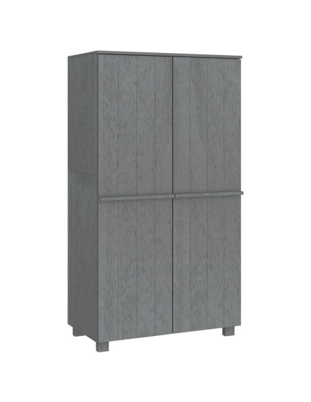 Armadio HAMAR Grigio Scuro 89x50x180 cm Legno Massello di Pino