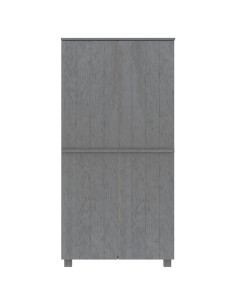 Armadio HAMAR Grigio Scuro 89x50x180 cm Legno Massello di Pino 2