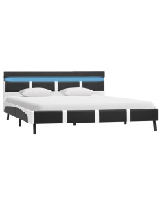 Giroletto con LED Grigio in Similpelle 120x200 cm 2