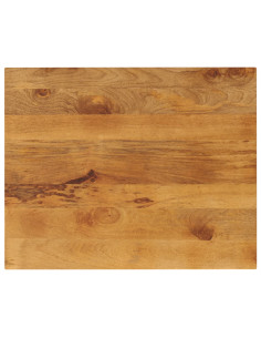 Piano per Tavolo 90x80x3,8 cm Rettangolare Legno Massello Mango