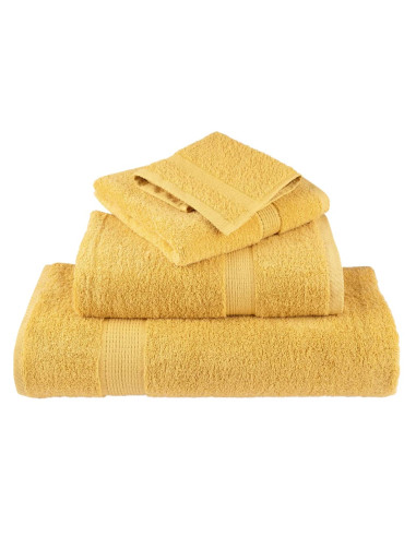 Asciugamani da Doccia 2 pz Oro 70x140 cm 600gsm 100% Cotone