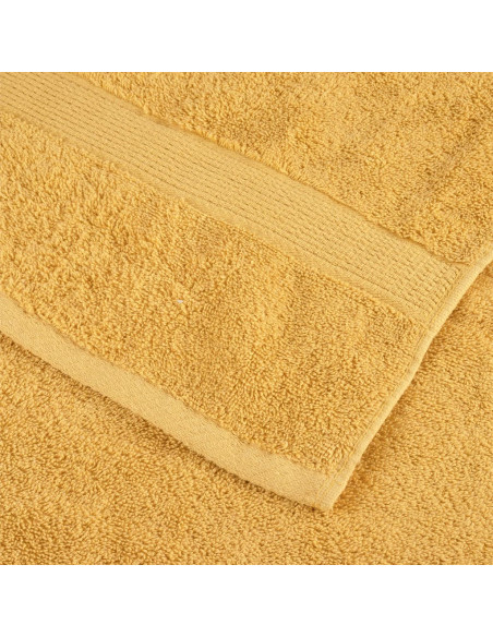 Asciugamani da doccia premium SOLUND 2 pezzi Oro 70x140 cm 600 g/m²