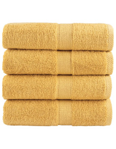 Asciugamani Ospiti 4 pz Oro 30x50 cm 600gsm 100% Cotone