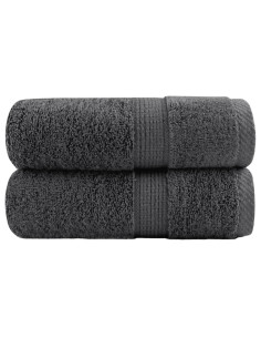 Asciugamani Ospiti 2 pz Antracite 80x200cm 600gsm 100% Cotone