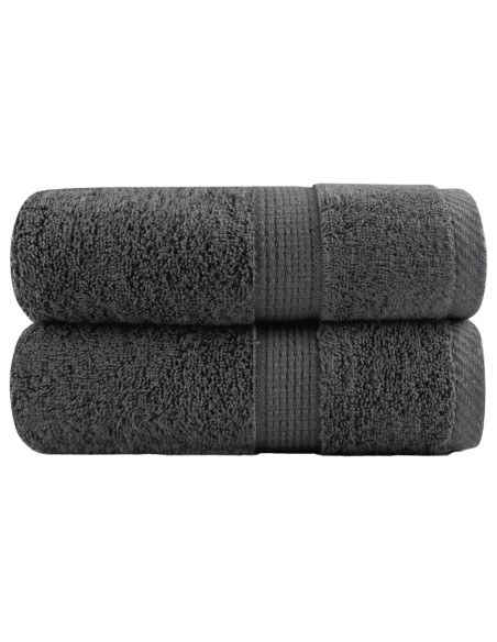Asciugamani Ospiti 2 pz Antracite 80x200cm 600gsm 100% Cotone