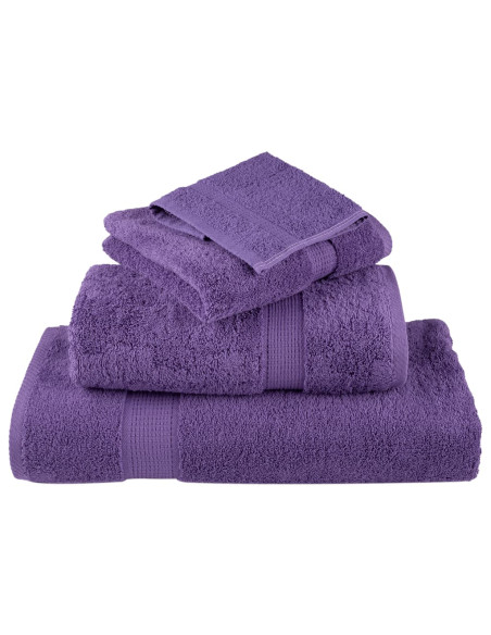 Asciugamani da Doccia 2 pz Viola 70x140 cm 600 g/m² 100% Cotone