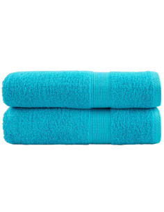 Asciugamani Doccia 2 pz Turchesi 70x140 cm 600 g/m² 100% Cotone
