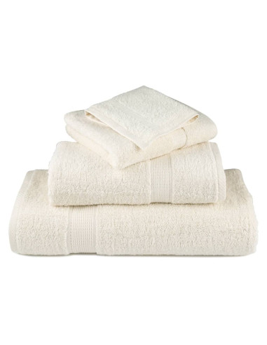 Asciugamani per Ospiti 4 pz Crema 30x50 cm 600 g/m² 100% Cotone