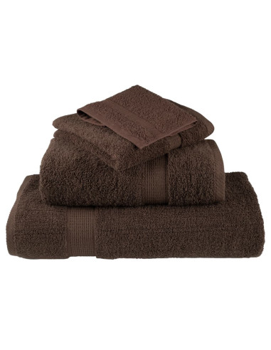 Salviette Premium 10 pz Marrone 30x30 cm 600gsm 100% Cotone