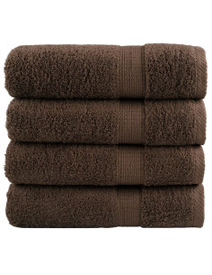 Asciugamani Premium 4 pz Grigi 50x100 cm 600gsm 100% Cotone