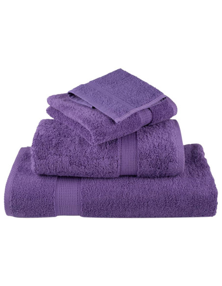 Asciugamani per Ospiti 4 pz Viola 30x50 cm 600 g/m² 100% Cotone